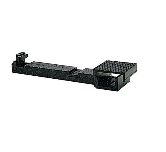 One black LGB 10710 track-mounted wire holder showing the wire channel at its end; five are included.