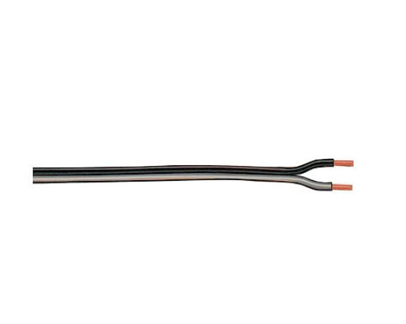 LGB 50140 black and white two-conductor cable with the wire ends separated for connection.