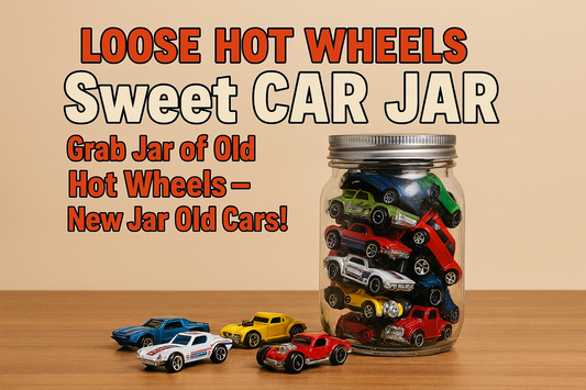 Loose Hot Wheels - Sweet CAR JAR - Grab Jar of Old Hot Wheels - New Jar Old Cars!