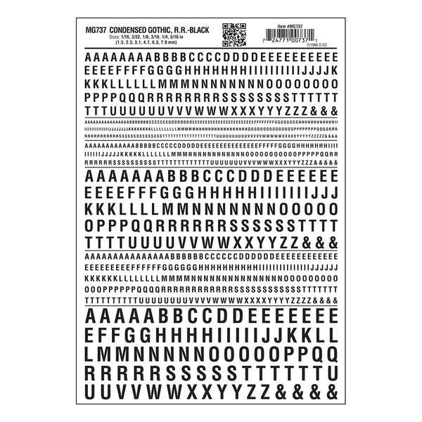 Condensed Gothic R.R. Black - SceneARama — exact Woodland Scenics product image