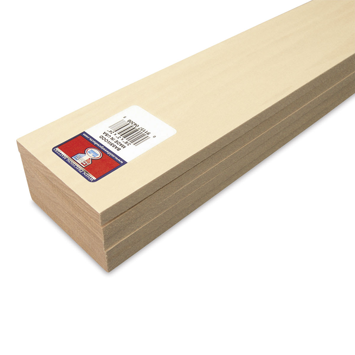 Midwest Products 4308 basswood sheets, 3/8 x 3 x 24 inches, 5 sheets