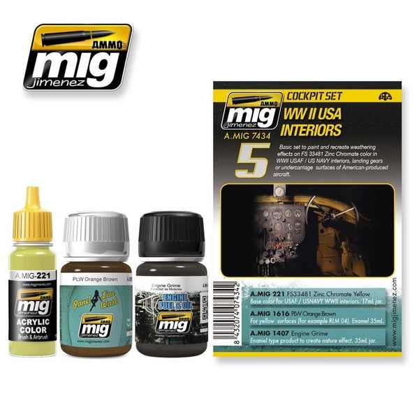 AMMO A.MIG-7434 WWII USA Interiors three-piece set