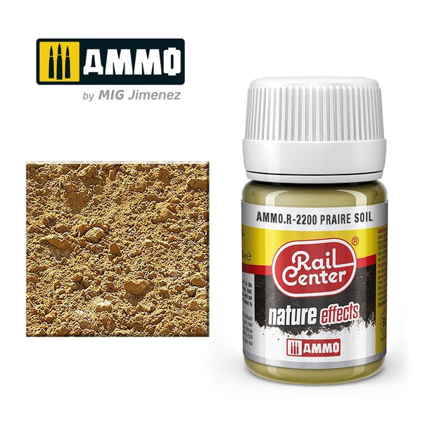 AMMO by Mig Jimenez R-2200 Prairie Soil 35 mL Rail Center weathering effect