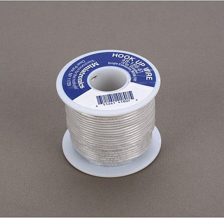 MNT4818601 Miniatronics 18 AWG white stranded wire, 100-foot spool