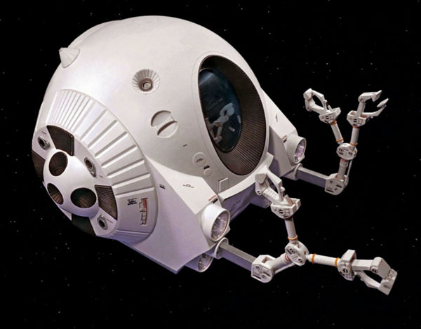 Moebius 2001-4 EVA Pod 1/8 assembled and painted model with extended manipulator arms