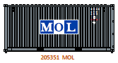 MOL 20' Std. height containers with Magnetic system, Corrugated-side. JTC-205351 (205351) exact product view 4