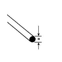 Plastruct 5/32" Round Polystyrene Rod 10" Length (5 per pack) — exact product reference
