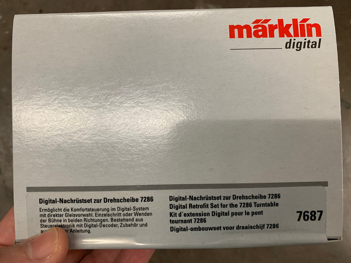 Exact Märklin 7687 digital retrofit kit retail package, labeled for the 7286 turntable.