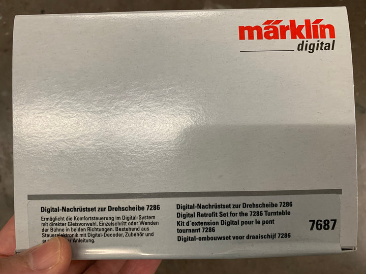 Exact Märklin 7687 digital retrofit kit retail package, labeled for the 7286 turntable.