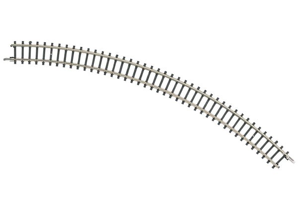 One Märklin 8520 Z scale curved track section with a 195 mm radius and 45-degree arc.