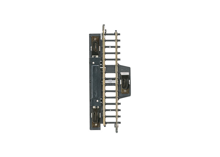Märklin 8589 straight Z scale circuit track with its switching contacts and terminal clips.