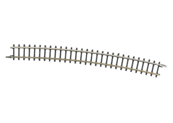 Märklin 8591 shallow curved Z scale track section with a 13-degree arc.