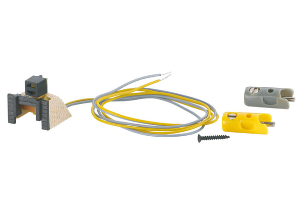 Märklin 8931 Z scale bumper with lighted lantern, connection wires and mounting screw.
