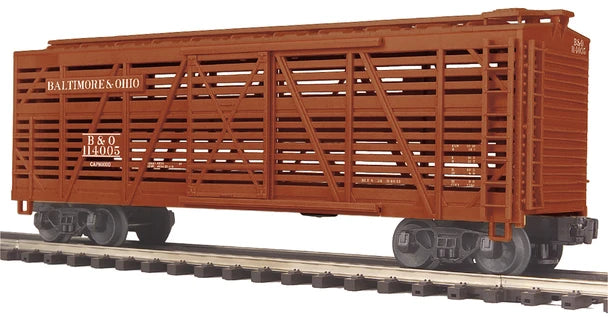MTH 20-94728 Baltimore & Ohio #114005 O scale steel-sided stock car