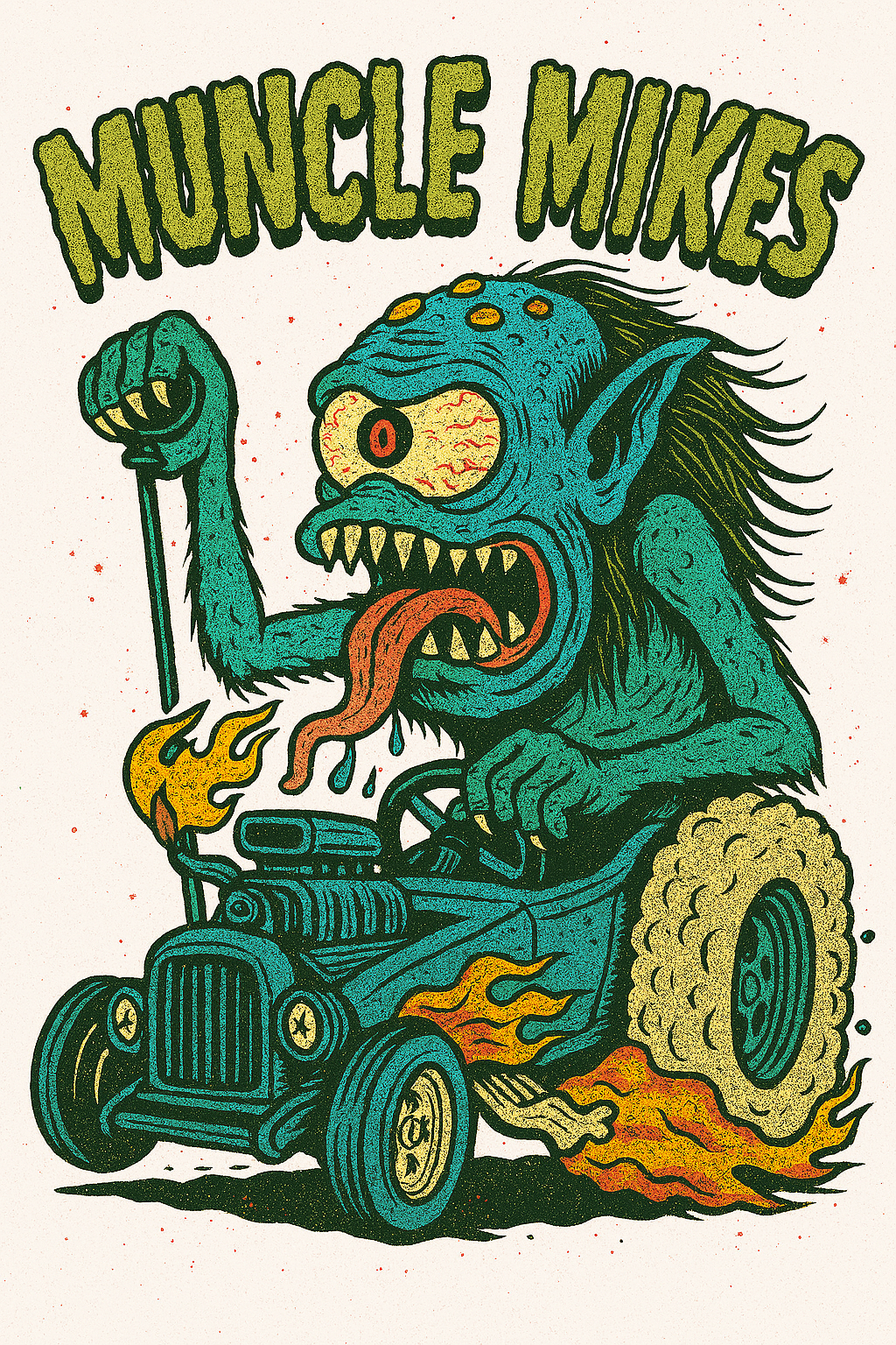Muncle Mikes Hot Rod and Rat Rod Shirt Mayhem! Monster Rods! (002)
