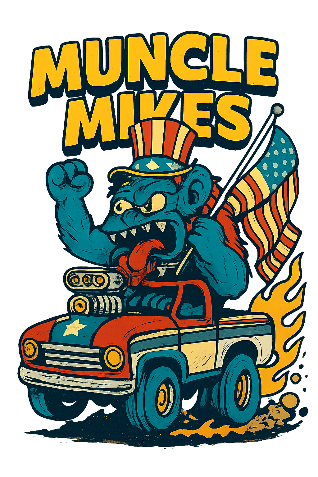 Muncle Mikes Hot Rod and Rat Rod Shirt Mayhem! Monster Rods! (026)