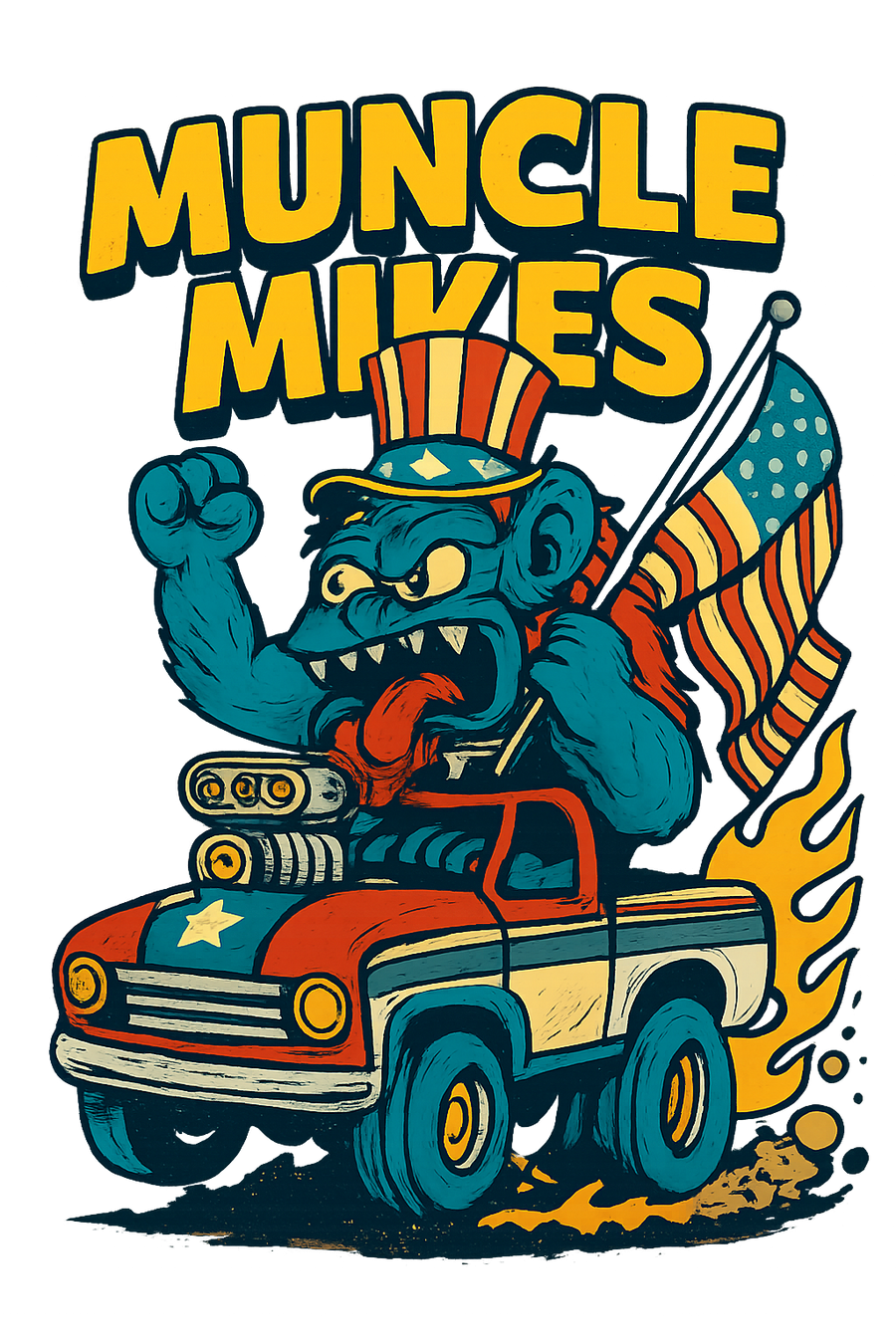 Muncle Mikes Hot Rod and Rat Rod Shirt Mayhem! Monster Rods! (026)