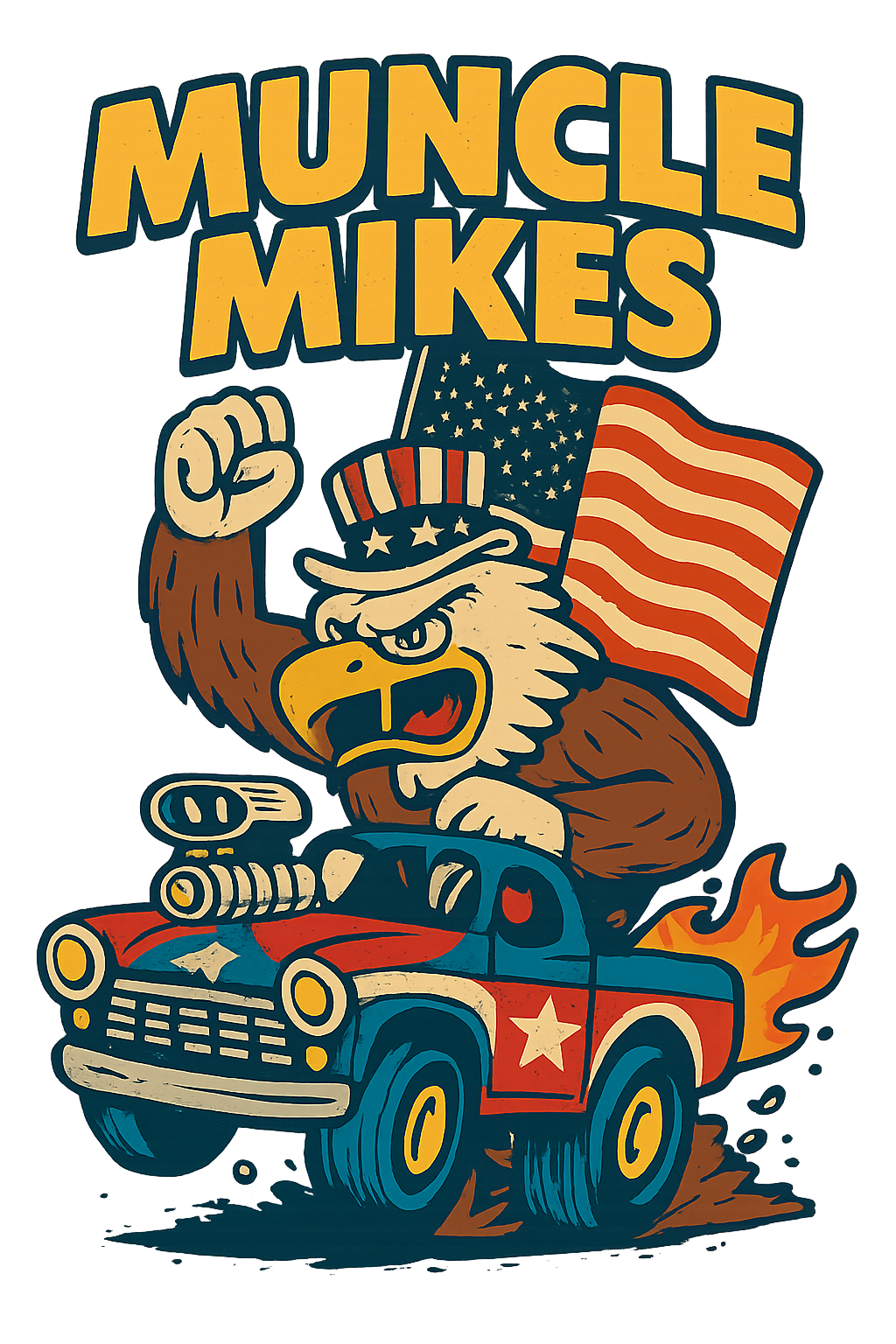 Muncle Mikes Hot Rod and Rat Rod Shirt Mayhem! Monster Rods! (027)
