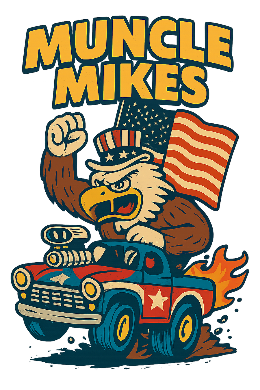Muncle Mikes Hot Rod and Rat Rod Shirt Mayhem! Monster Rods! (027)