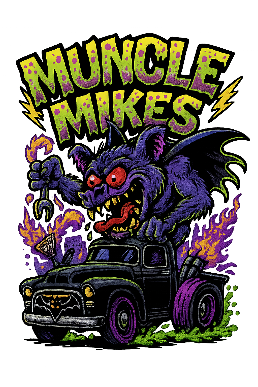 Muncle Mikes Hot Rod and Rat Rod Shirt Mayhem! Monster Rods! (029)