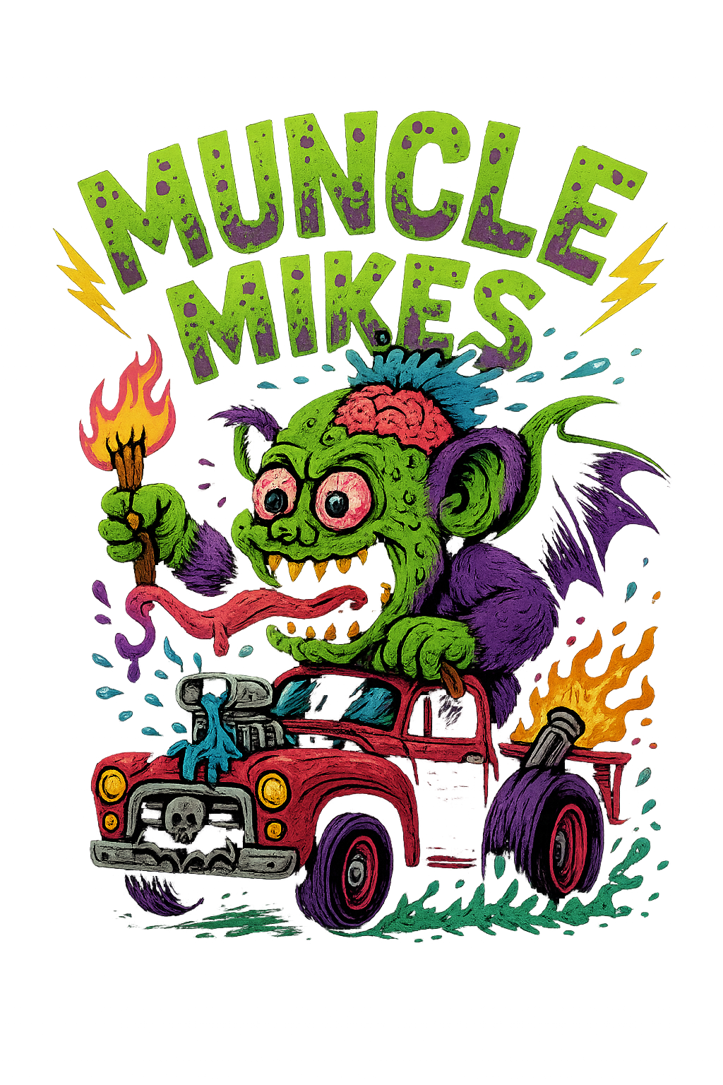Muncle Mikes Hot Rod and Rat Rod Shirt Mayhem! Monster Rods! (030)
