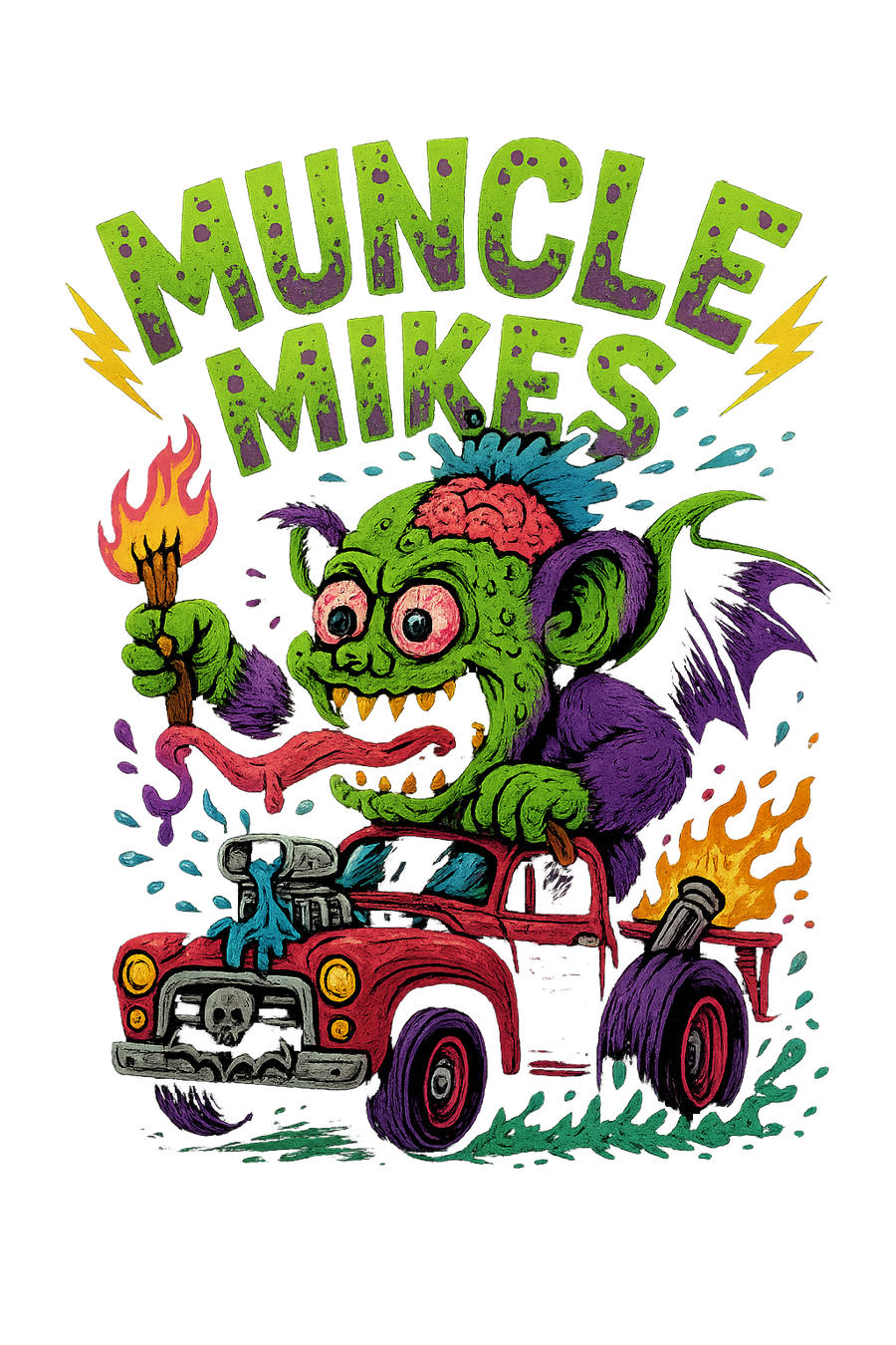 Muncle Mikes Hot Rod and Rat Rod Shirt Mayhem! Monster Rods! (030)