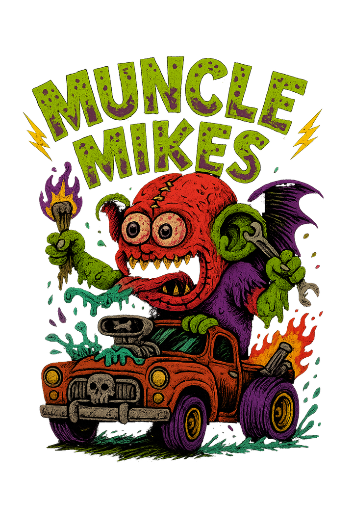 Muncle Mikes Hot Rod and Rat Rod Shirt Mayhem! Monster Rods! (031)