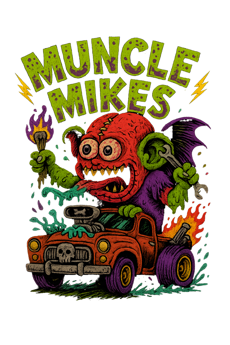Muncle Mikes Hot Rod and Rat Rod Shirt Mayhem! Monster Rods! (031)
