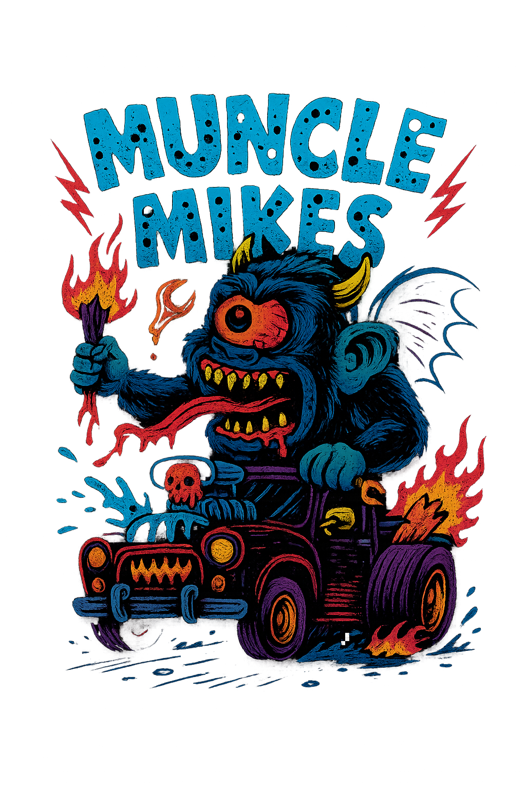 Muncle Mikes Hot Rod and Rat Rod Shirt Mayhem! Monster Rods! (032)