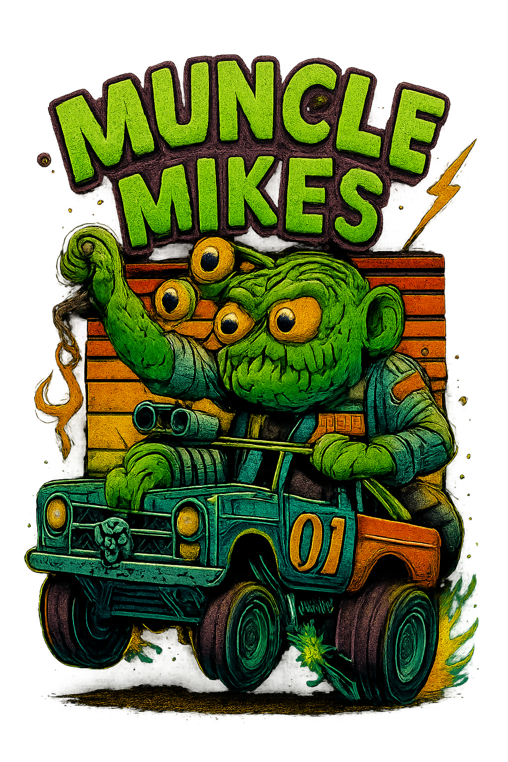 Muncle Mikes Hot Rod and Rat Rod Shirt Mayhem! Monster Rods! (035)