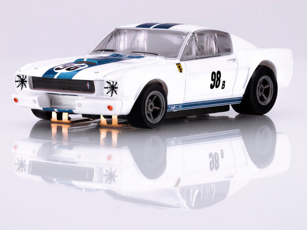 AFX 1965 Shelby Mustang GT350R Ken Miles White/Blue HO Slot Car — official AFX product view 5