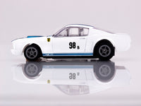 AFX 1965 Shelby Mustang GT350R Ken Miles White/Blue HO Slot Car — official AFX product view 3