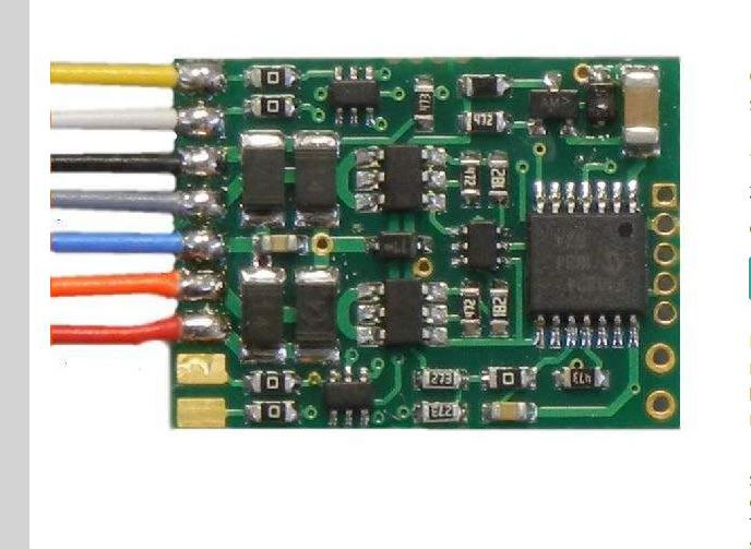 NCE D13W four-function DCC decoder, part 5240171, matching Shopify SKU NCE0171