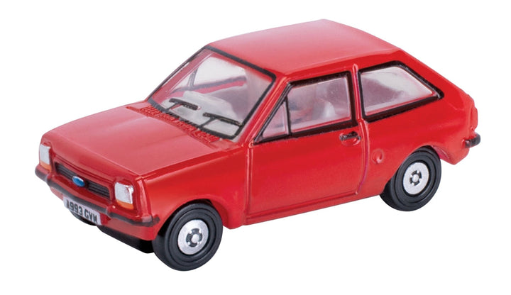 Oxford NFF001 Ford Fiesta Mk1, Venetian Red, 1:148 scale, front three-quarter view