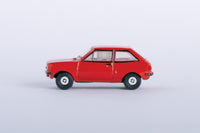 Oxford NFF001 Ford Fiesta Mk1, Venetian Red, 1:148 scale, left-side profile