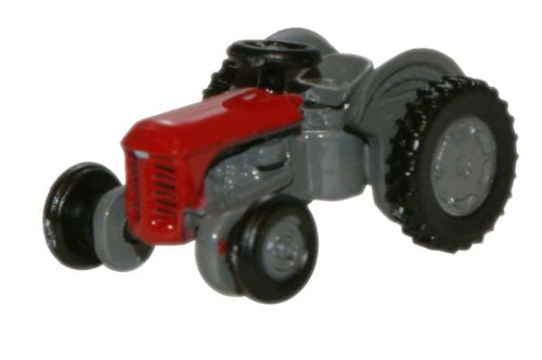 Oxford NTEA002 Ferguson TEA Tractor, Red/Gray, 1:148 scale, front three-quarter view