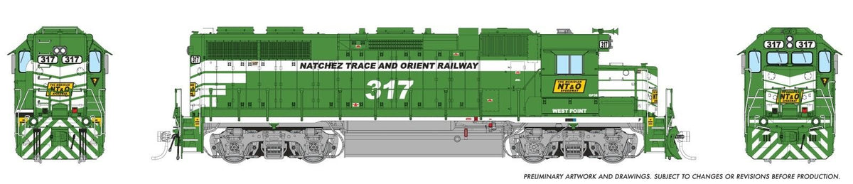 Rapido Home Shops Natchez Trace and Orient GP38 number 317