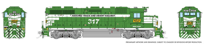 Rapido Home Shops Natchez Trace and Orient GP38 number 317