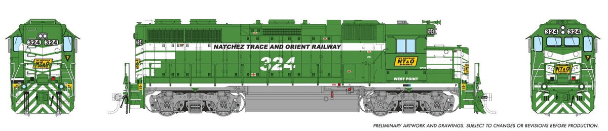 Rapido Home Shops Natchez Trace and Orient GP38 number 324