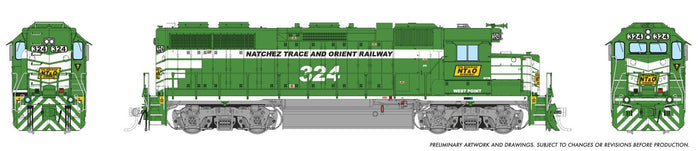 Rapido Home Shops Natchez Trace and Orient GP38 number 324