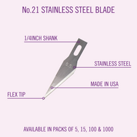 Excel Blades #21 Stainless Steel Hobby Blades (20021) product view 6