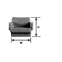 Plastruct O gauge White Styrene Lounge Chair (1 per pack) — exact product reference
