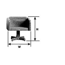 Plastruct O gauge White Urethane Executive Chair (2 per pack) — exact product reference