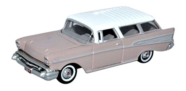 Oxford Diecast 87CN57001 1957 Chevrolet Nomad – Dusk Pearl/Imperial Ivory, HO — exact product reference