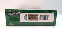 Bachmann O Scale Plasticville Log Cabin with Rustic Fence Kit - product and package