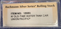 Bachmann N Scale Union Pacific 503 Old-Time Water Tank Car - packaging or model detail