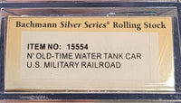 Bachmann N Scale U.S. Military Railroad 110 Old-Time Water Tank Car - product detail