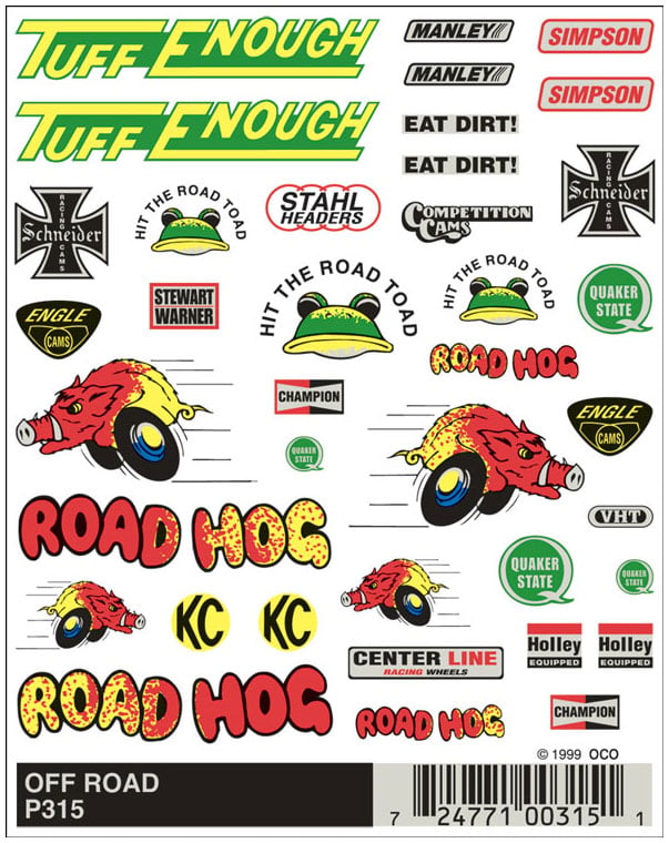 PineCar Off Road Dry Transfers — P315