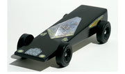 Example pinewood car with a P346 canopy and cockpit decals applied; car and wheels not included
