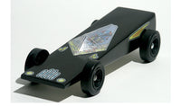 Example pinewood car with a P346 canopy and cockpit decals applied; car and wheels not included